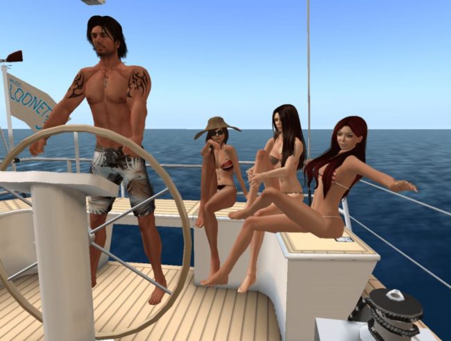Sailing the Blake Sea in Second Life