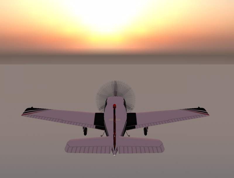 Flying over the Linden Ocean in Second Life