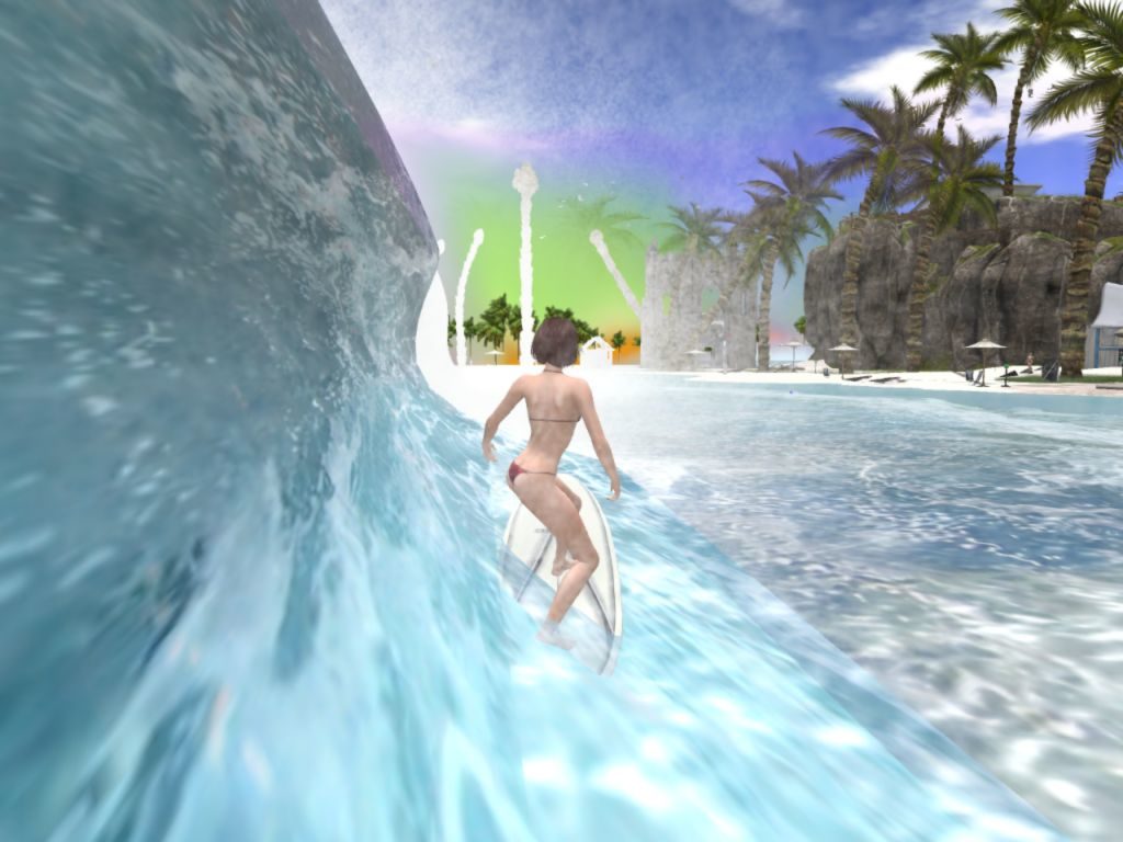 Surfing Mykonos Experience Beach Resort in Second Life
