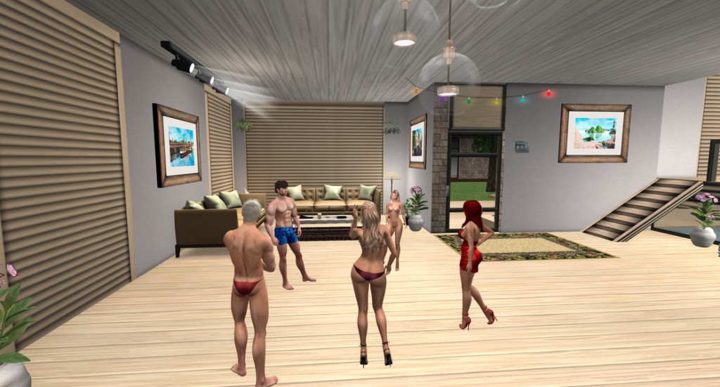 Gathering of Porn Models in Second Life