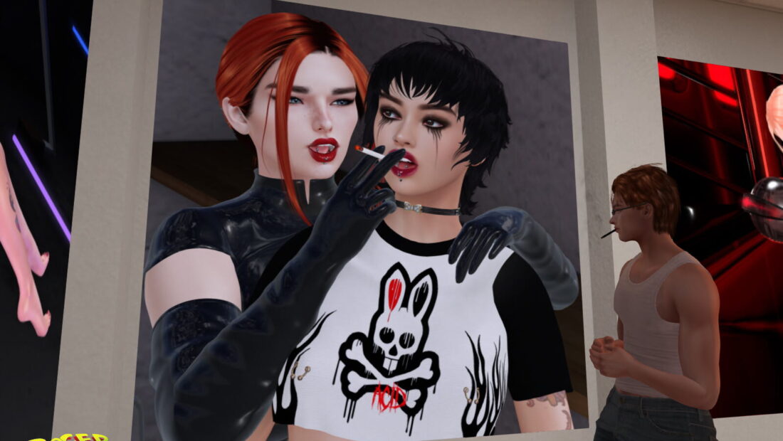 Second Life Art "Smoking Fetish" by Missa Sprout and Anne Demure